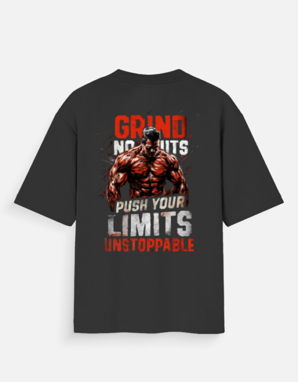 GRIND Unstoppable Oversized T-Shirt – Limitless Gym Motivation Edition - Image 7