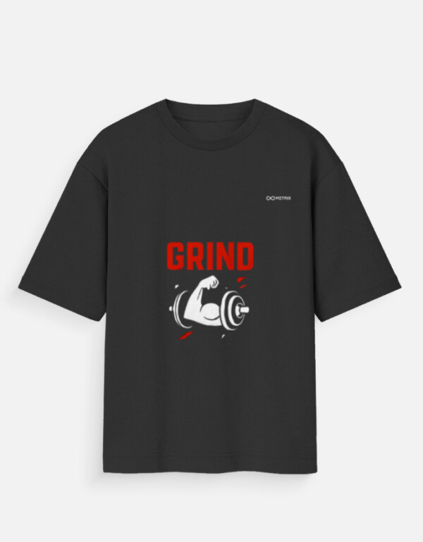 GRIND Unstoppable Oversized T-Shirt – Limitless Gym Motivation Edition - Image 6