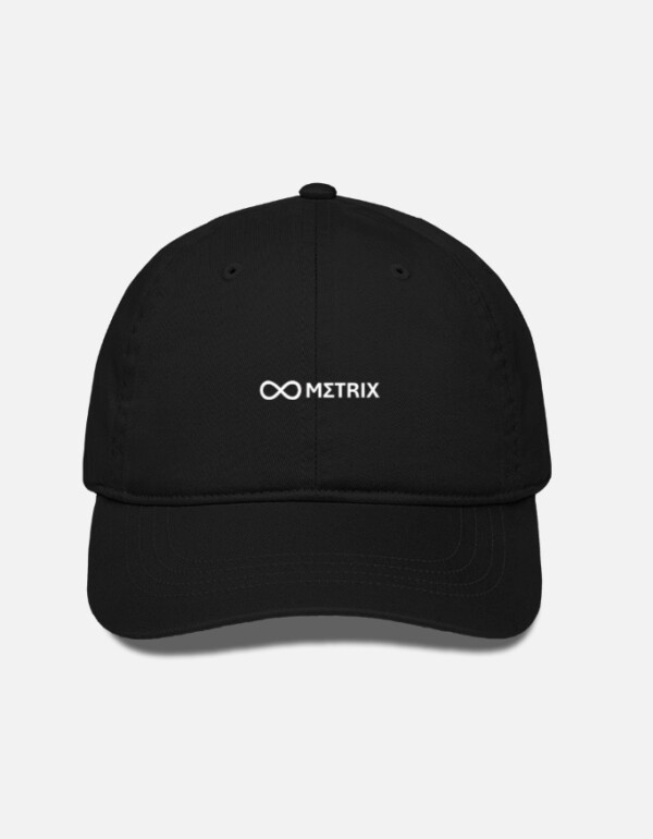 Metrix Classic Black Baseball Cap – Minimalist Unisex Streetwear