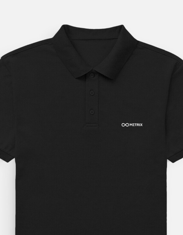 Metrix Classic Black Polo T-Shirt - Image 5