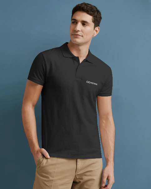 Metrix Classic Black Polo T-Shirt